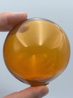 Vintage Japanese Glass Fishing Float 3  Amber Orange Hand Blown Pontil Nautical