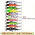 60pcs Minnow Popper Crankbait Plastic Hard Bait Fishing Lures Kit 