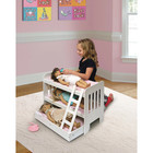 Trundle Doll Bunk Bed With Ladder And Free Personalization Kit - White pink