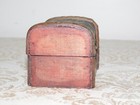 Vintage 3  Wide Wood Treasure Chest Jewelry Box