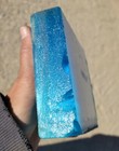 Turquoise Fiber Optic Glass Block Slab Cab Flint Knapping Arrowhead 3 