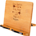 Foldable Bamboo Book Stand Adjustable Cookbook Reading Tablet Holder