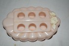 Vintage Pink Plastic Lipstick Box Rose Top   Rhinestone Tube Incl 1950s Chic Usa