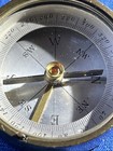 Antique 1800s 1900s French German Brass Pocket Compass W  Jewel Free Shipping