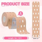 2  X 16 Ft Kinesiology Tape Breathable 4 Pcs Recovery Tapes For Knees Skin Color