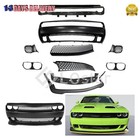 Full Front Bumper Cover   Grille   Lip Hellcat Style For 15-23 Dodge Challenger