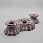 Vtg Porcelier Porcelain Ceiling Mount Double Light Fixture Floral Lavender