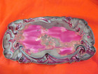 Antique 8 1 2  Gold Wash Silverplate Funeral Casket Plaque