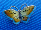 Norwegian Silver Enamel Butterfly Brooch Sterling Silver Hroar Prydz Of Norway