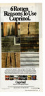 1988 Vintage Print Ad 6 Rotten Reasons To Use Cuprinol When It s Wood Weather