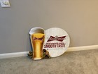 Large Budweiser Beechwood Aged Smooth Taste Metal Bar Beer Sign 37 X 29 