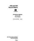 John Deere 430  530 Round Baler Service Manual Repair Shop Technical Book