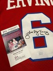 Red Jersey Julius Erving Signed Autographed Nba Sixers Jsa Coa