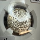1198-1219 Armenia Silver Half Double Tram Levon I Ngc Ms 62 Top Pop 
