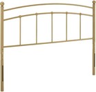 King Metal Headboard  Gold Finish