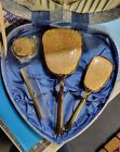 Rare Vintage Ann Barton Vanity Dresser Set Brushes Comb Mirror 1950 s