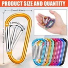 100pcs New Aluminum Alloy Carabiner Outdoor Spring Snap Clip Water Bottle