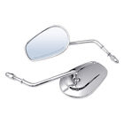 Chrome Rear View Mirrors Fit For Harley Sportster Xl 883 1200 Street Road Glide