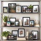 9x12 Picture Frame Set Of 2  Black Engineered Wood Frame For 9 By 12 Inch Pictur