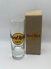 Hard Rock Cafe Tall Clear Shooter Shot Glass Logo - Choose Your City  - W  Box