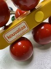 Vintage Greece Kouvalias Wooden Banana Caterpillar Pull Toy 1970s
