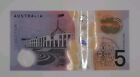 2018 Australia -  5  five  Aud Australian Dollar Banknote Unc Queen Elizabeth Ii