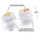 18k Yellow White Rose Gold Earring Backs Silicone Padded Ear Stud Secure Grip