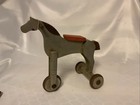 Antique Wooden Horse Tricycle Silver