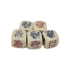Vtg Bakelite Poker Dice Set Of 5 French R D V Card Symbols Gambling Game Casino