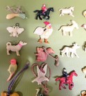 Lot Of 64 Vintage Cracker Jack Celluloid Charms From 1930s   1940s