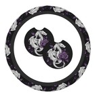 Dragon And Rose Steering Wheel Cover With Car Coasters Non Slip Neoprene For 2