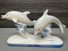 Seaworld Orlando 2 X Dolphin Ceramic Ornament Late 1990s