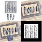 Multifunctional Clear Silicone Carving Nails Mold Snake Flower Nails Mold For 