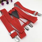 Big And Tall Men Suspenders Heavy Duty Adjustable Elastic X Back Braces