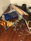 Junk Drawer Lot Resale Crafting C-clamps Vintage Level Usa Scissors And More
