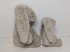 Jellycat Bunny Rabbit Woodland Bashful Soft Brown Grey Plush Lot Of 2 Med small