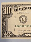 Series 1977 A  10 Ten Dollar Bill Frn Chicago  Illinois Misalignment Error Note