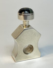 1970  Taxco Mexico Modernist Design 925 Silver Perfume Bottle Hawk s Eye Stopper