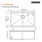Standart 30 32-inch Undermount Single Bowl 16 Gauge Stainless Steel Kitchen Sink