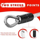 Vivboo 1 8inch Stainless Steel Security Cable 4 6 10 15ft 4ft  2pack   Black