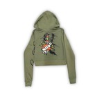 Ed Hardy    dragon Hearts    Sage Cropped Zip Up Hoodie