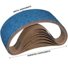 10-piece 4 X 24 Inch 40-400 Grit Zirconia Sanding Belts  Heavy Duty Long-last   