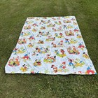 Vintage 80s Walt Disney Production Minnie Daisy Twin Flat Sheet Mickey Donald