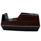 Vintage Scotch 3m Executive Tape Dispenser Wood Grain C-41 Black   Brass Usa