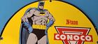 Vintage Conoco Gasoline Porcelain Sign - Batman Dc Comics Gas Pump Sign