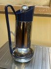 Vintage Studio Nova Japan Mid Century Mod Chrome And Blue Vacuum Carafe Thermos