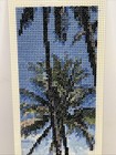 Finished Palm Tree Surf Needlepoint Or Cross Stitch  Ready To Hang 4   x 10   
