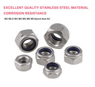 210pcs Nylock Hex Self Locking Nuts Assortment Kit  Nylon Inserted Nuts  304 Sta