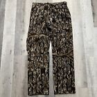 Vtg Cabelas Pants Mens Brown Whitetail Tree Camo Polar Fleece Cargo Hunting Usa