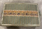 Vintage Dritz Wicker Sewing Basket 9101 Blue Pink Floral Trays Mcm Japan 6x10x15